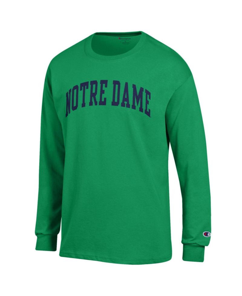 Men's Navy Notre Dame Fighting Irish Basic Arch Long Sleeve T-Shirt
