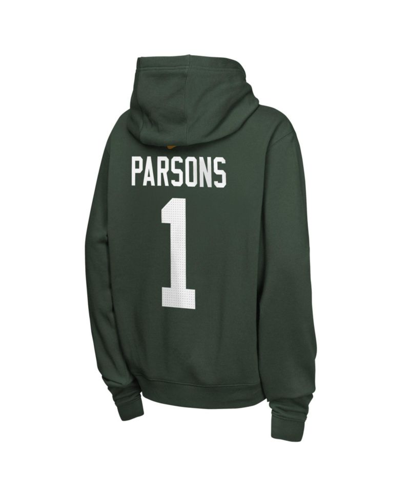 Big Boys and Girls Micah Parsons Green Bay Packers Name & Number Club Fleece Hoodie