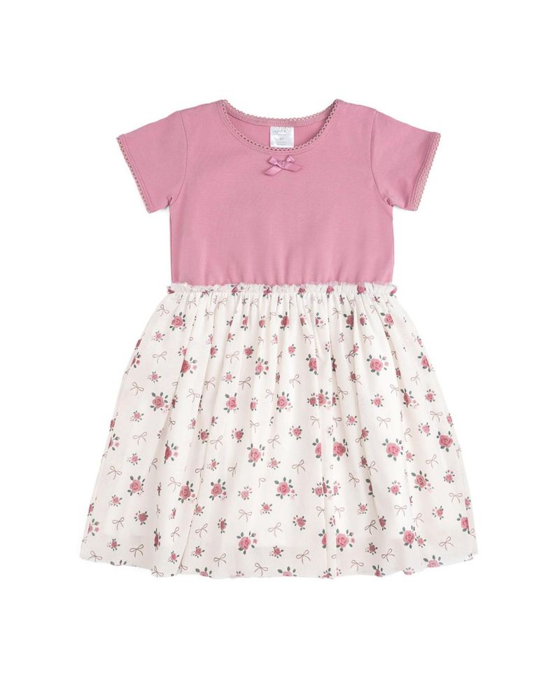 Baby Girls Coquette Rose Short Sleeve Tutu Dress
