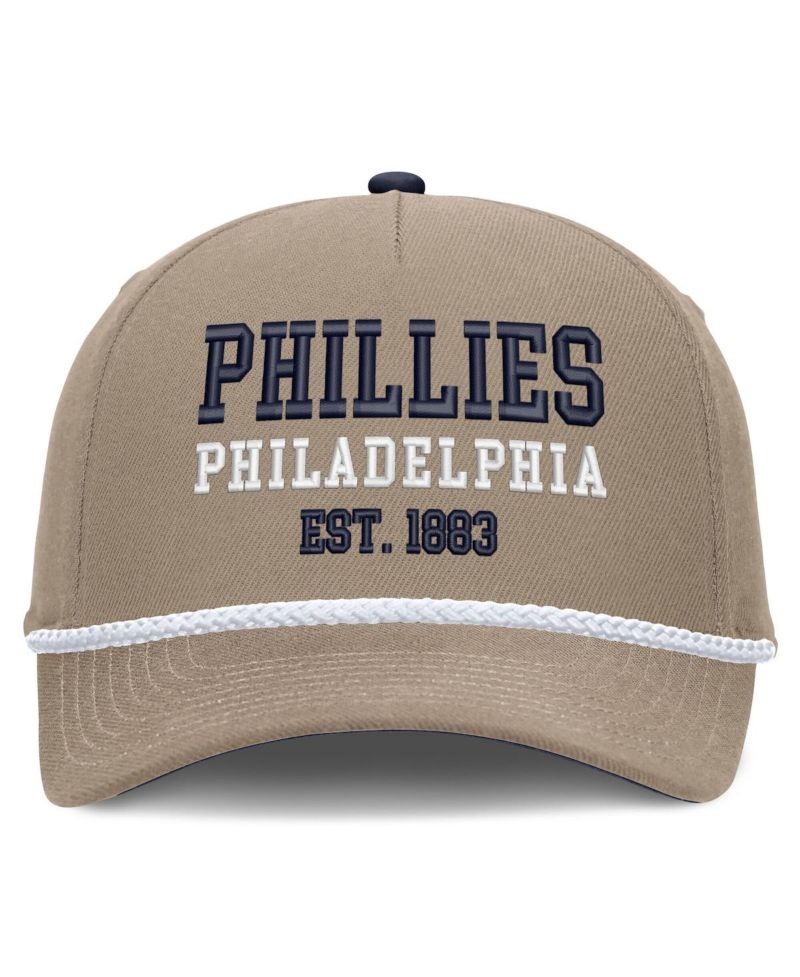 Men's Khaki Philadelphia Phillies Father's Day Rope Rise Adjustable Hat