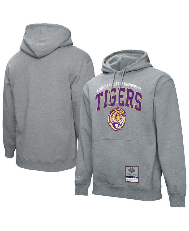 Men's Heather Gray LSU Tigers Classic Arch Pullover Hoodie