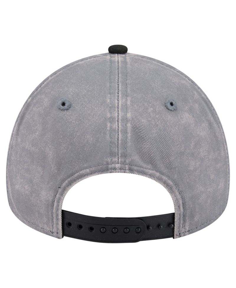 Men's Gray/Black Detroit Red Wings Storm A-Frame 9FORTY Adjustable Hat