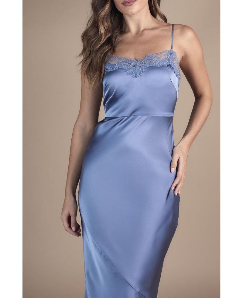 Women's Satin Maxi Bridesmaid Dress