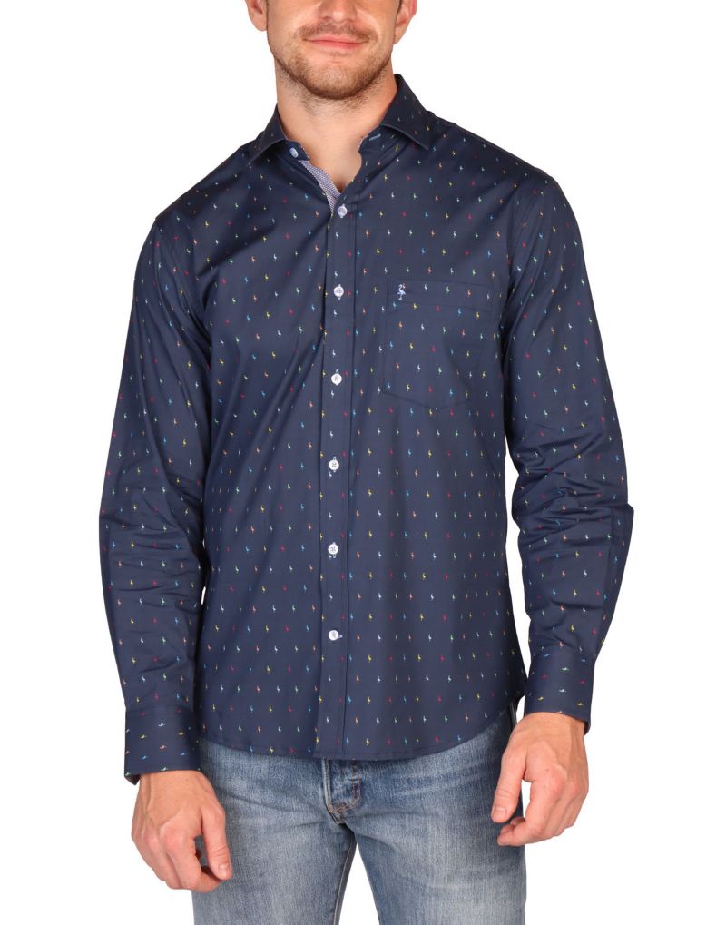 Men's Multi Byrds Long Sleeve Shirt