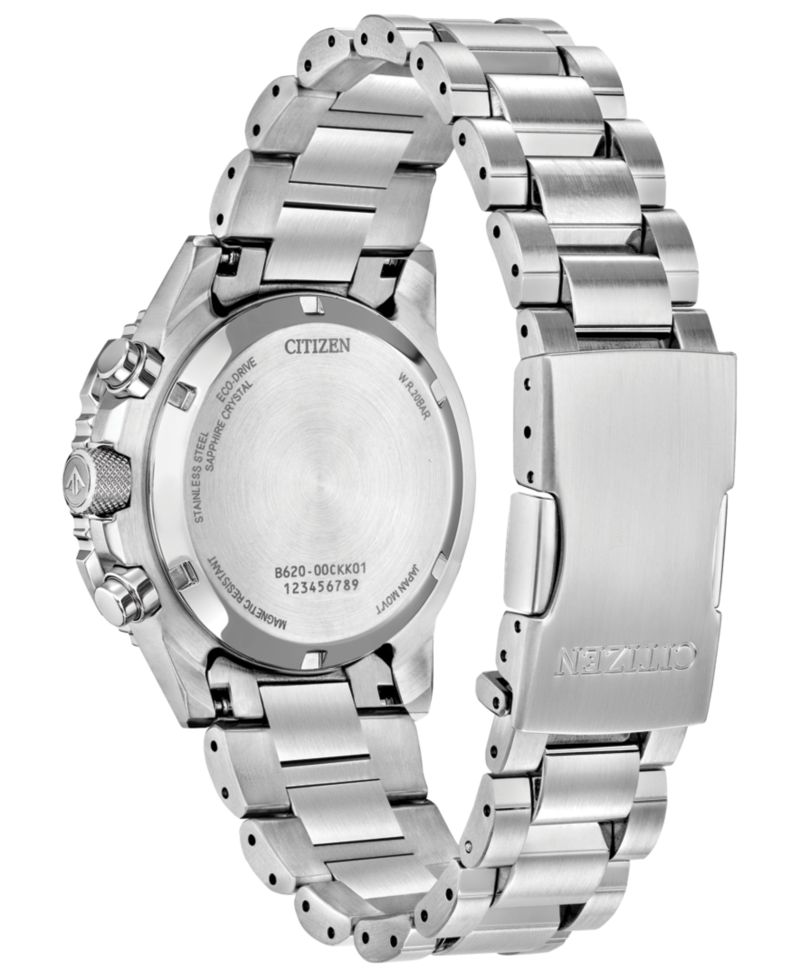 Men's Promaster Air Navihawk Silver-Tone Stainless Steel Bracelet Watch 40mm