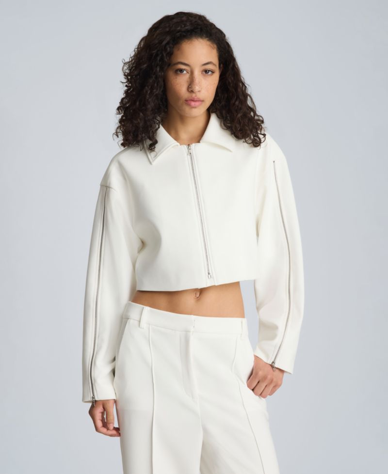 Women's Zip Sleeve Collared Jacket