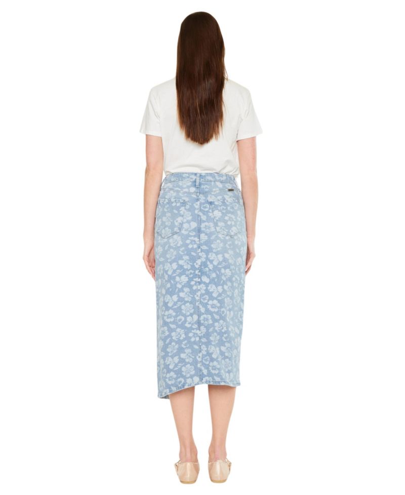 Women's Hibiscus High Rise Midi Skirt