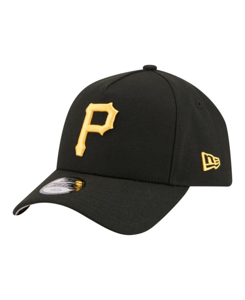 Big Boys and Girls Black Pittsburgh Pirates 9FORTY A-Frame Adjustable Hat