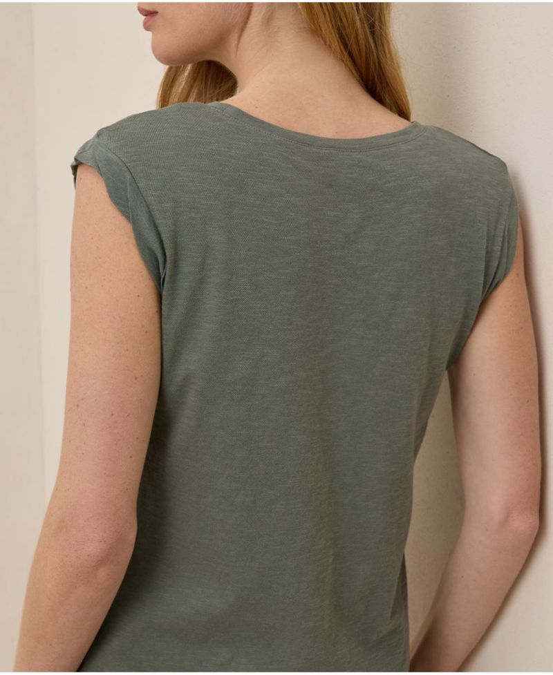 Women's Organic Cotton Featherweight Slub Muscle Tee