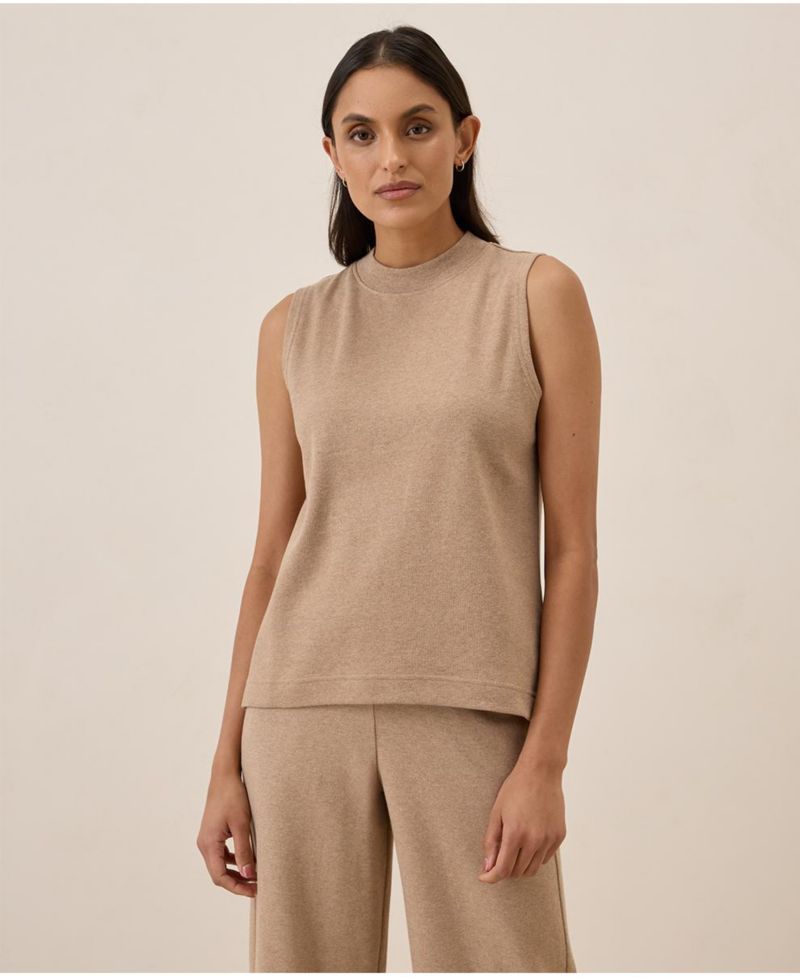Women's Airplane Mock Neck Shell