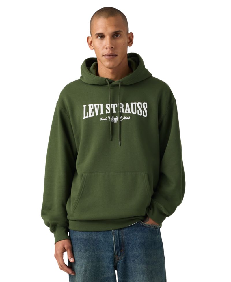 Men's Relaxed-Fit Graphic Long-Sleeve Hoodie