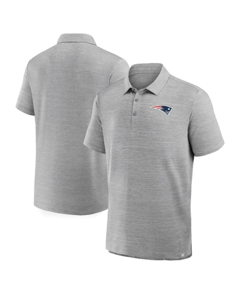 Men's Heather Gray New England Patriots Clutch Polo Shirt