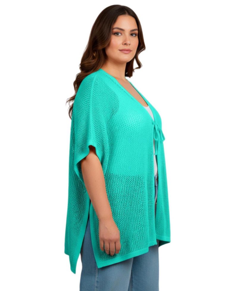 Women's Crochet Tie Front Cardigan