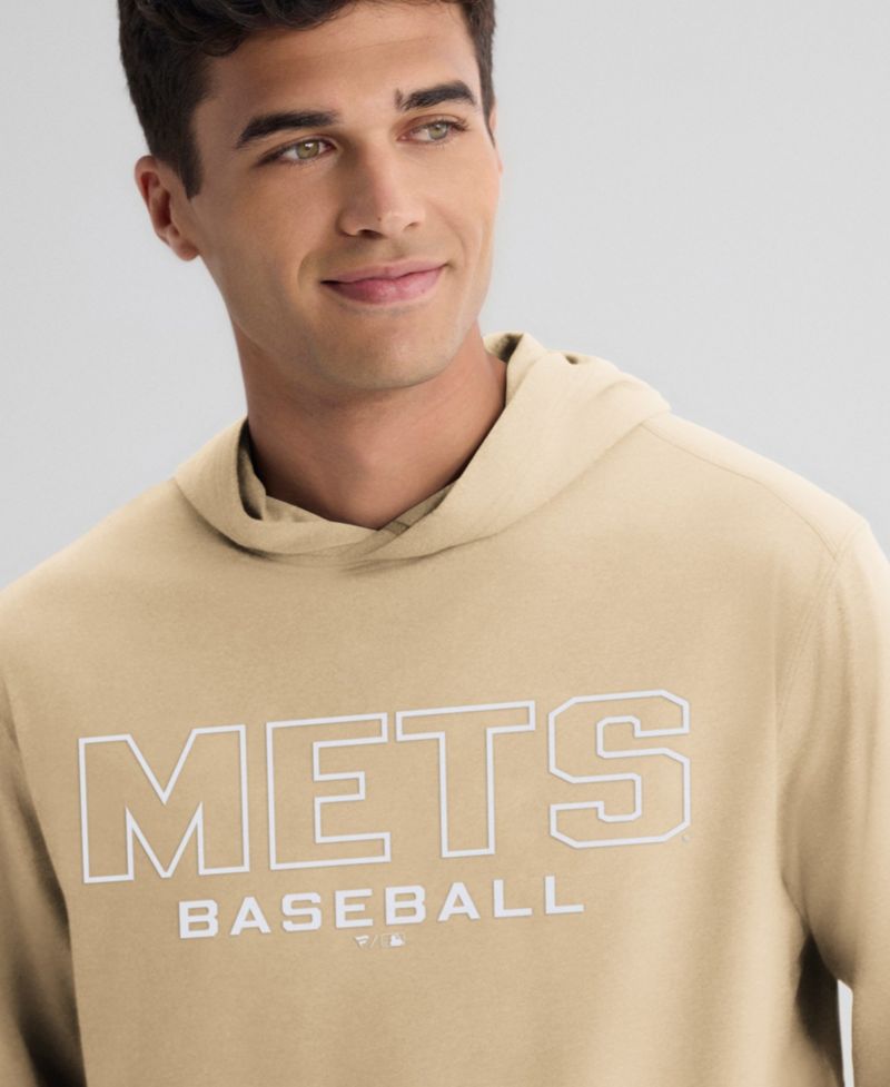 Men's New York Mets Clutch Long-Sleeve Hooded T-Shirt