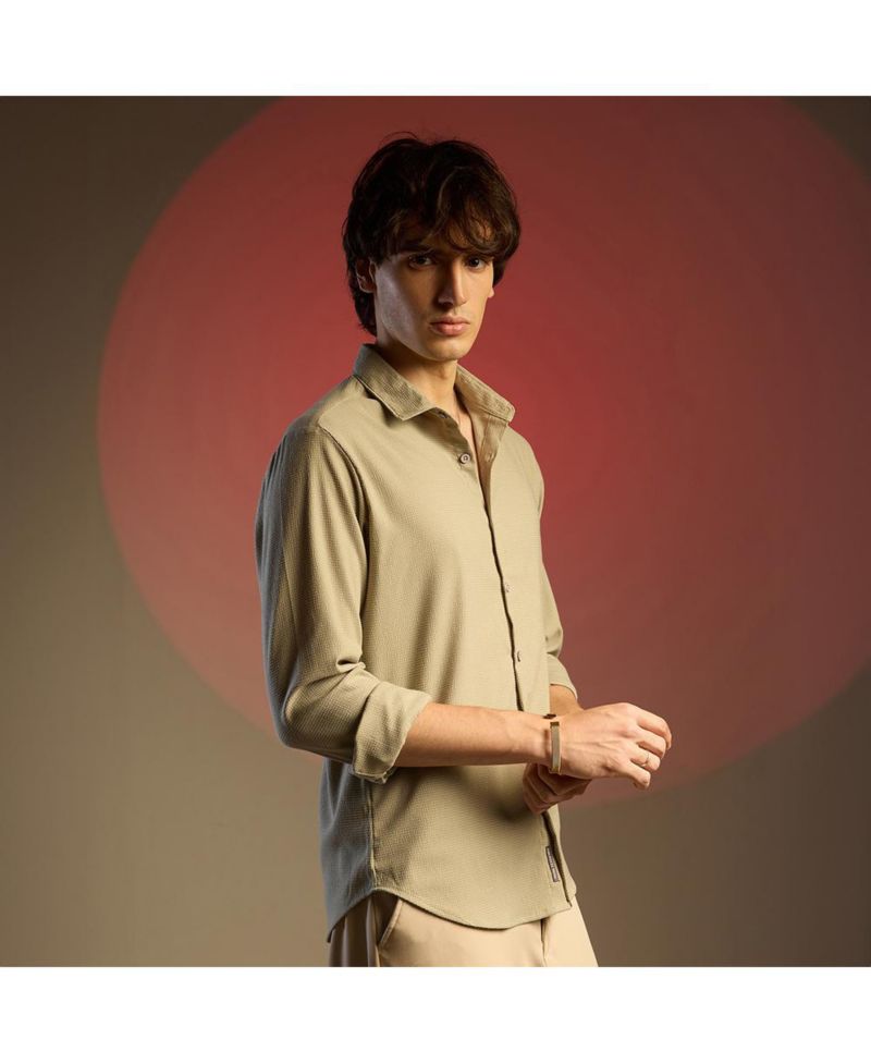 Men's Solid Seersucker Shirt