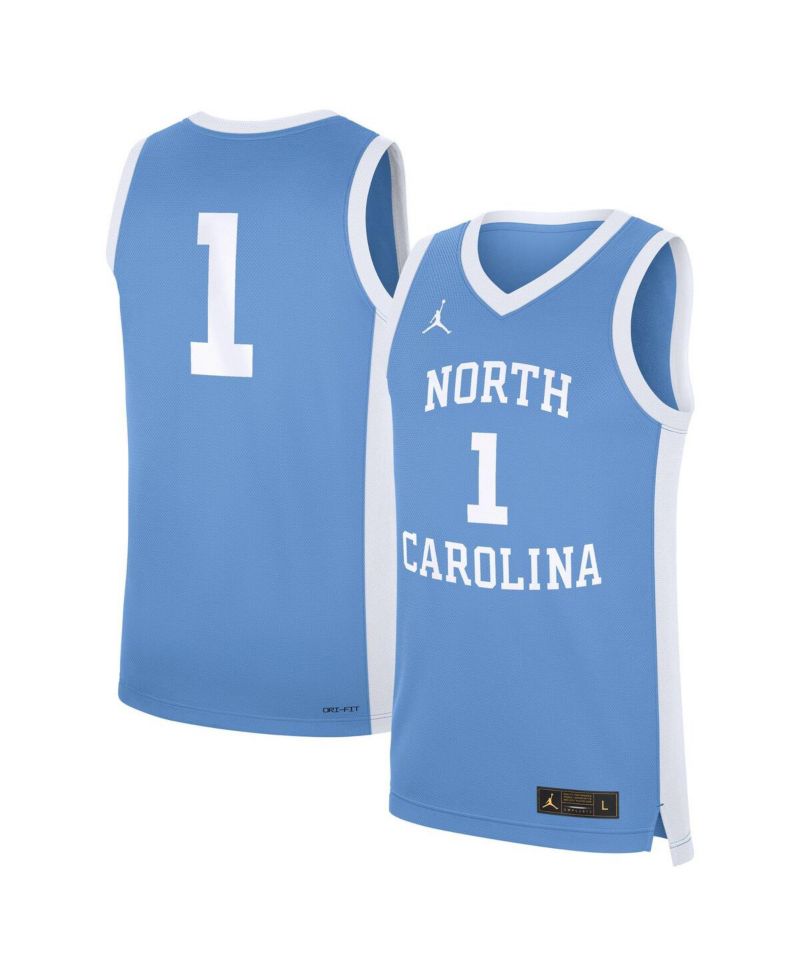 Men's 1 Carolina Blue North Carolina Tar Heels Alternate Replica Jersey