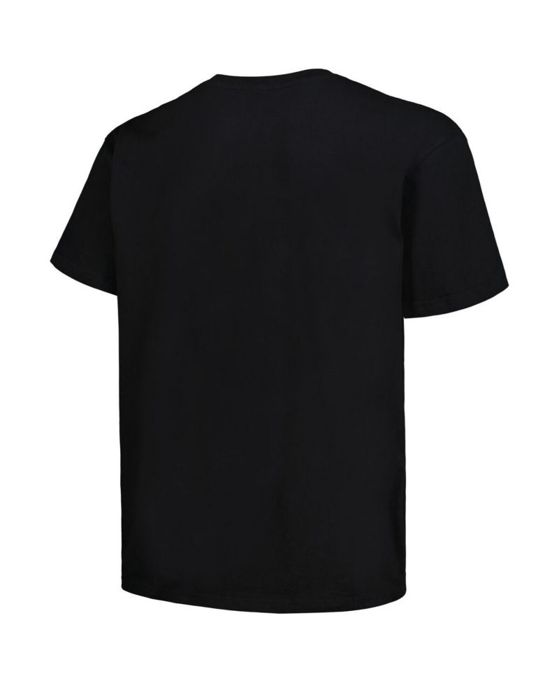 Men's Black Distressed Phoenix Suns Big and Tall Hardwood Classics Vintage-Like Logo T-shirt