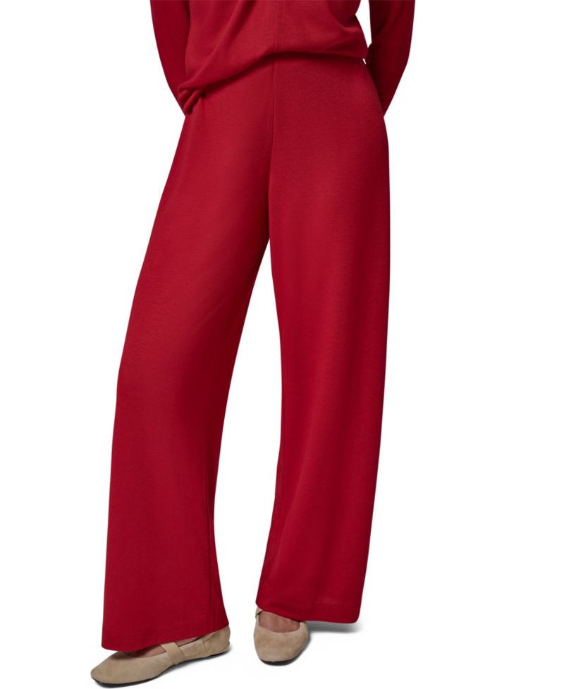 Women's Wide-Leg Flat Front Pull-On Pants