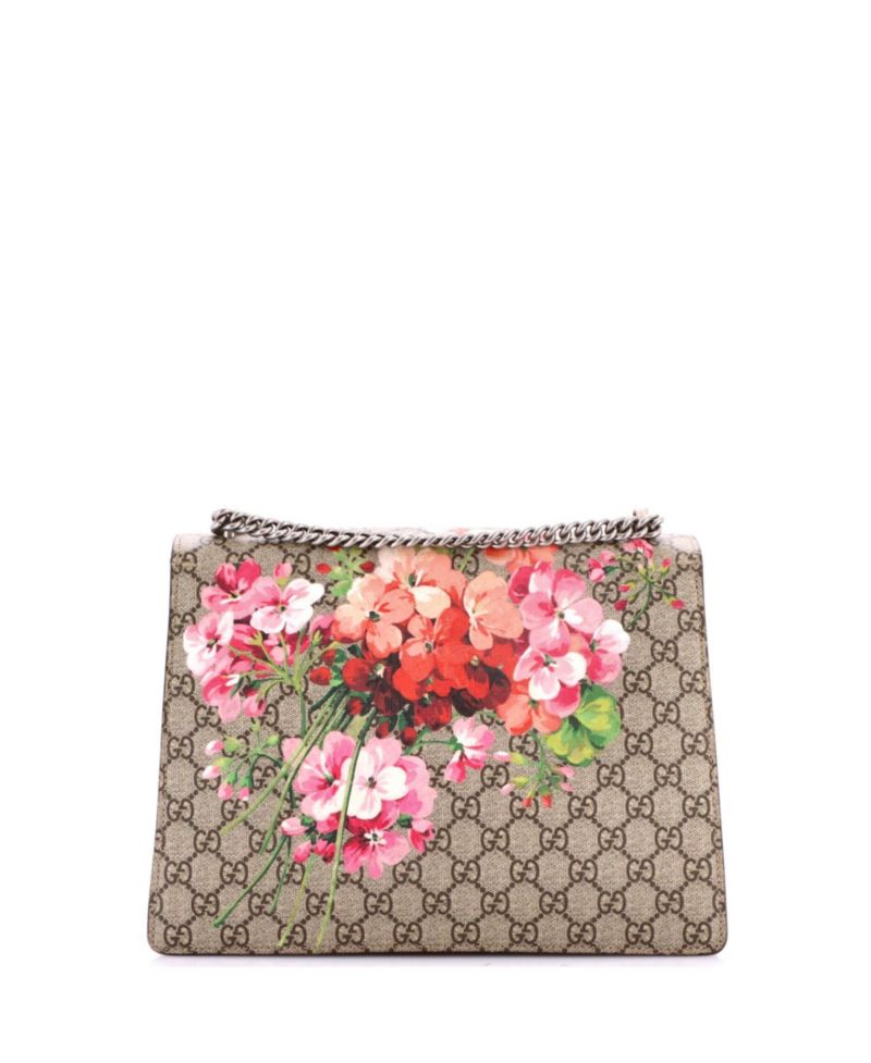Medium Dionysus Bag Blooms Print GG Coated Canvas