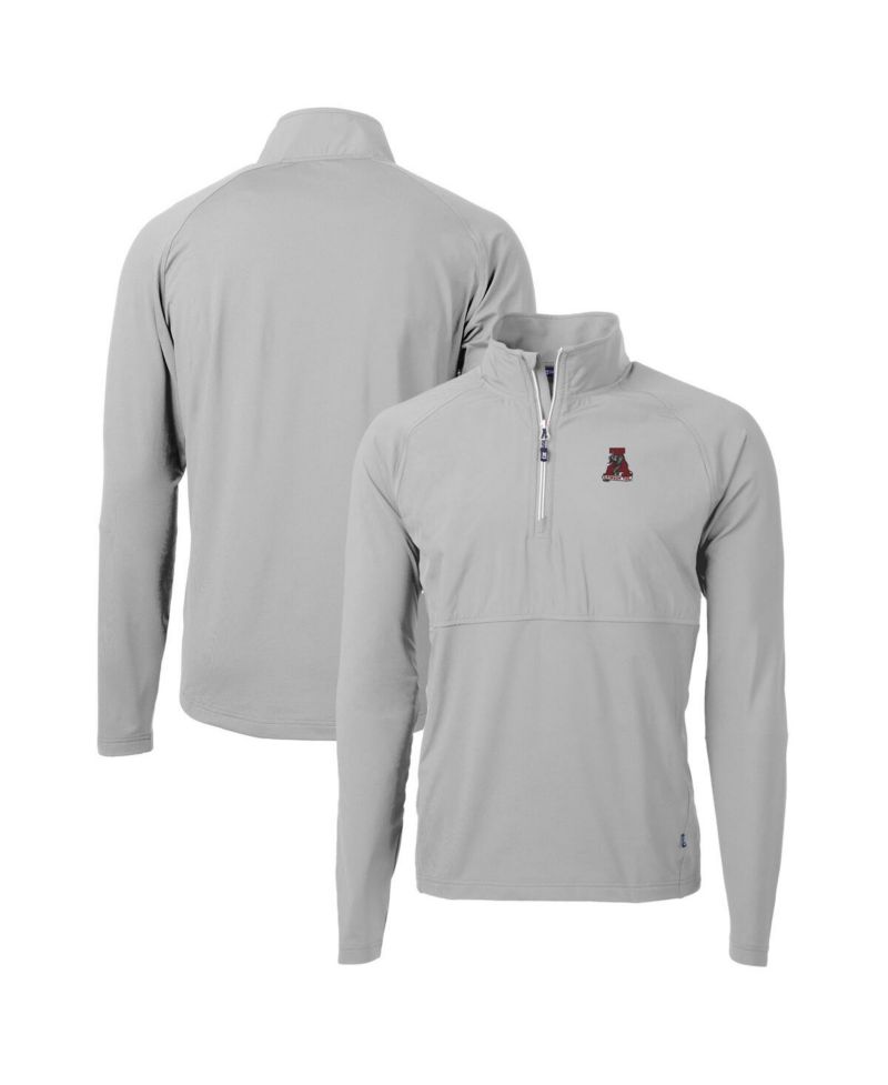 Men's Gray Alabama Crimson Tide Adapt Eco Knit Hybrid Quarter-Zip Pullover