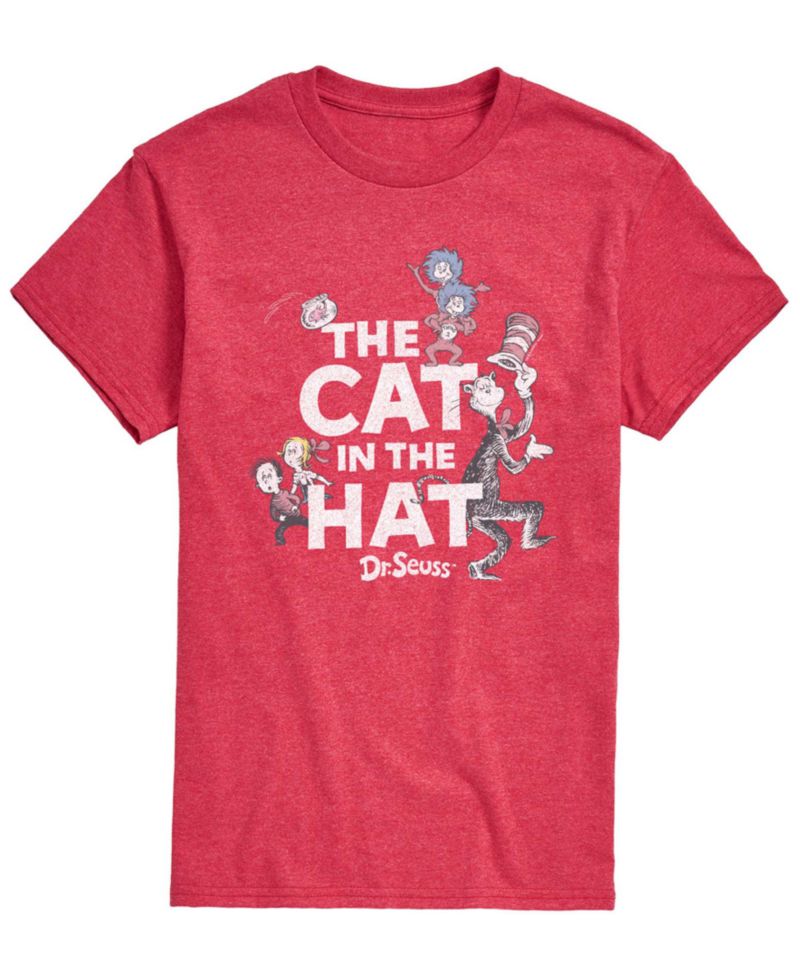 Men's Dr. Seuss Cat In Hat & Things Vintage Faded Short-Sleeve Graphic T-Shirt