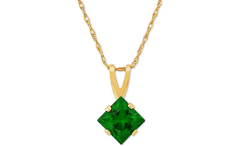 Gemstone 18" Pendant Necklace in 14k Gold