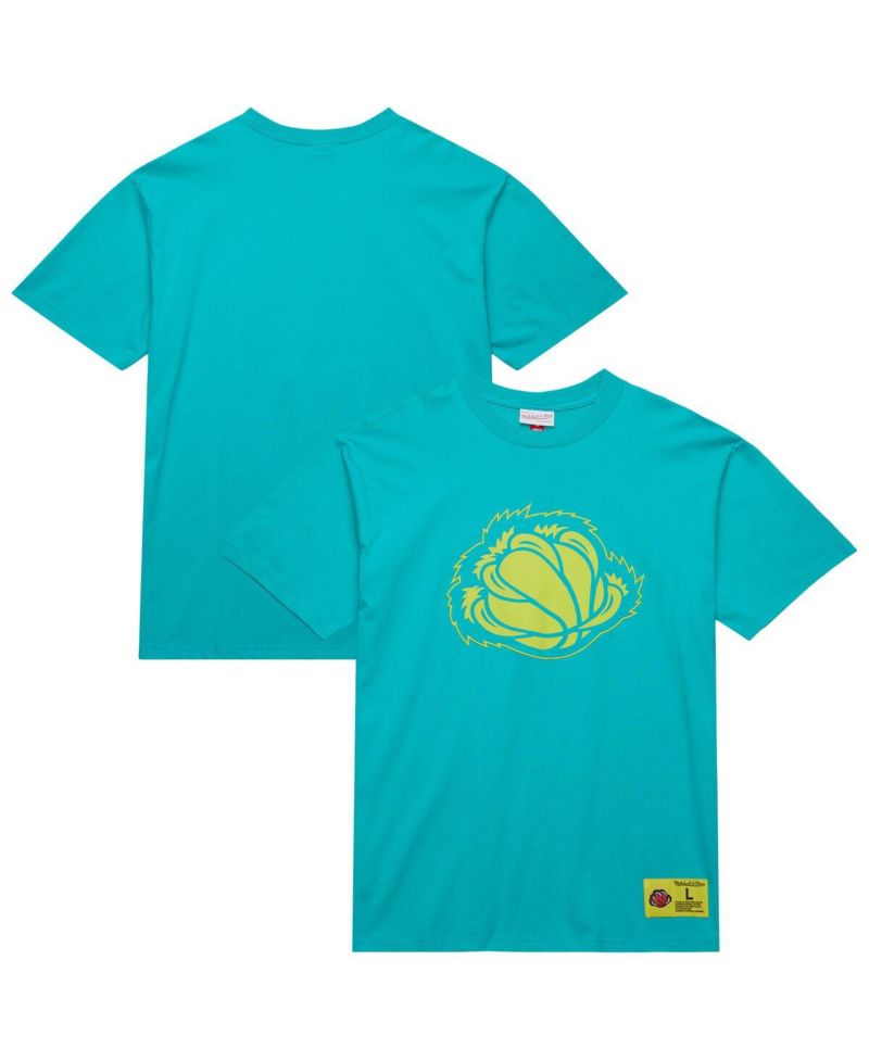 Men's Turquoise Vancouver Grizzlies Hardwood Classics Neon Nights Premium T-Shirt
