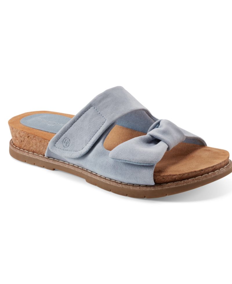 Women's Zova Bow Flat Slip-On Footbed Sandals