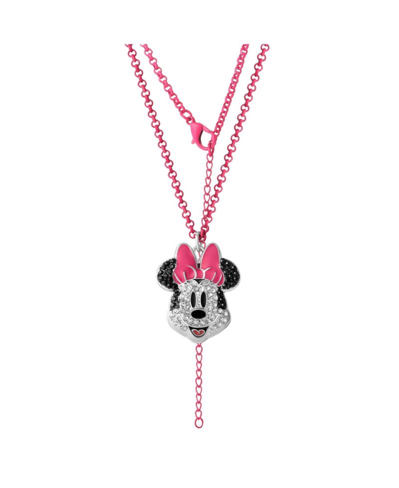 Minnie Mouse Pave Pink Necklace
