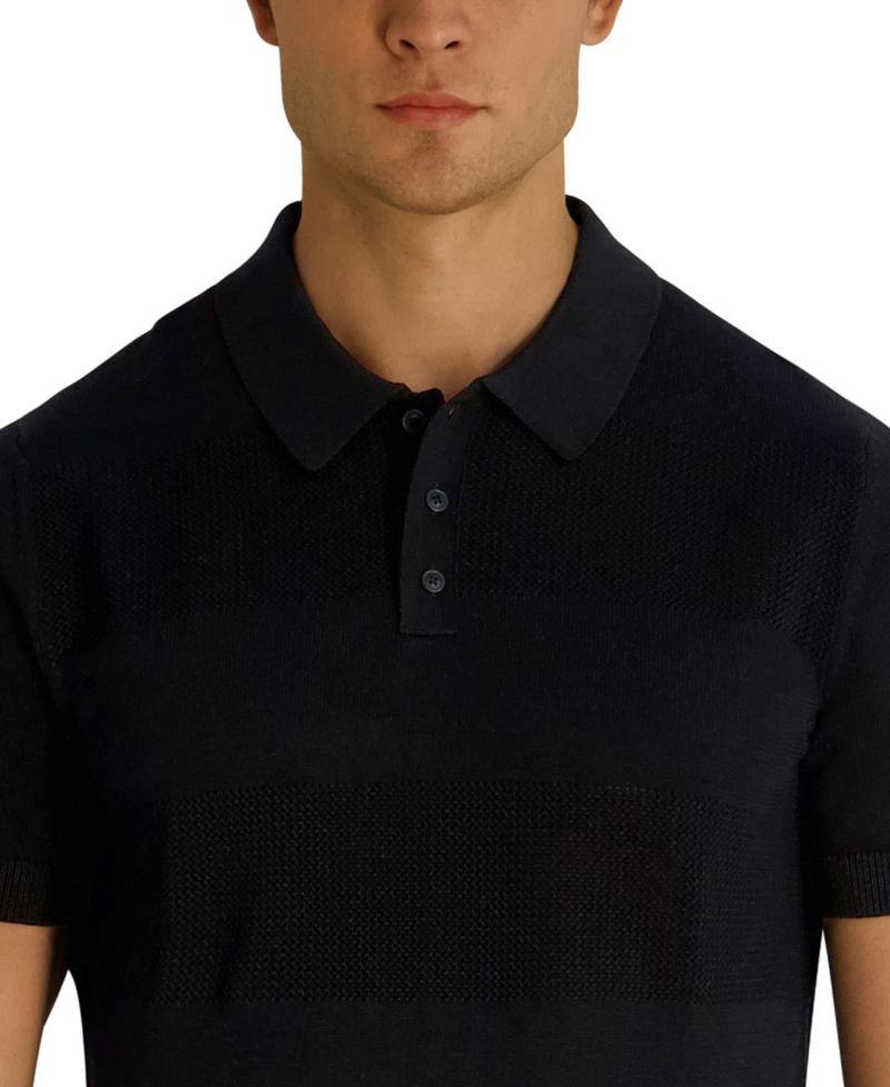Men's Short-Sleeve Regular-Fit Spread Collar Polo Sweater