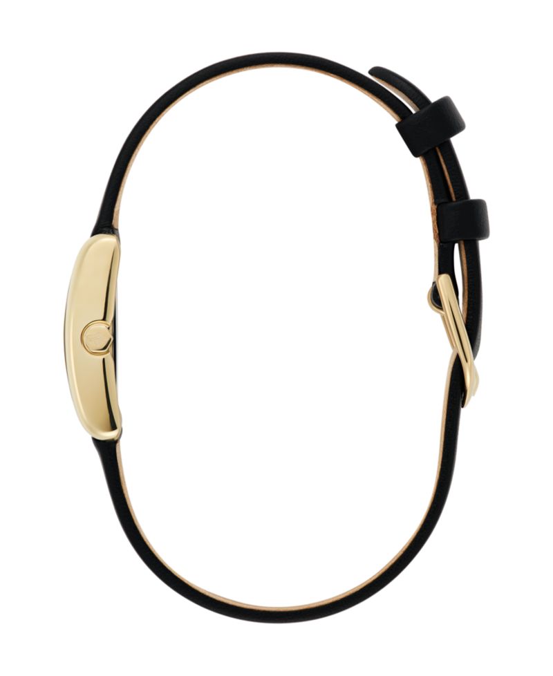 Women's Mini Grove Black Leather Strap Watch 16mm