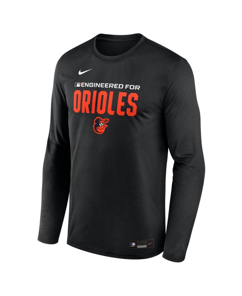 Men's Black Baltimore Orioles Authentic Collection Legend Dri-FIT Long Sleeve T-Shirt