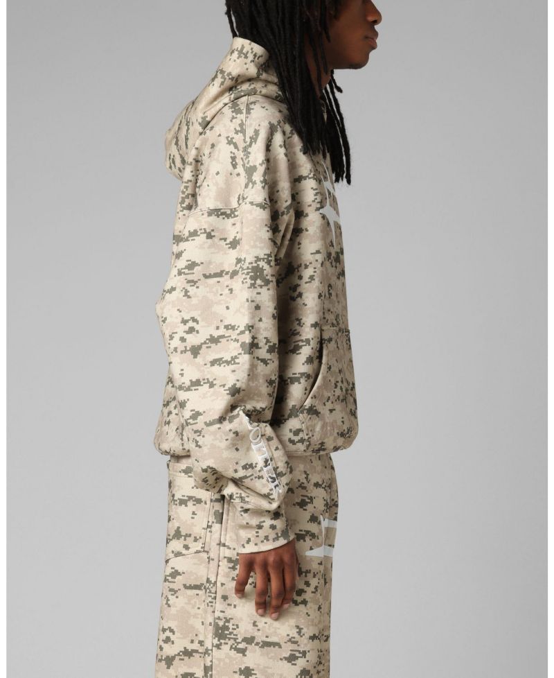 Men's Hybrid Premium Hoodie - Digi Camo