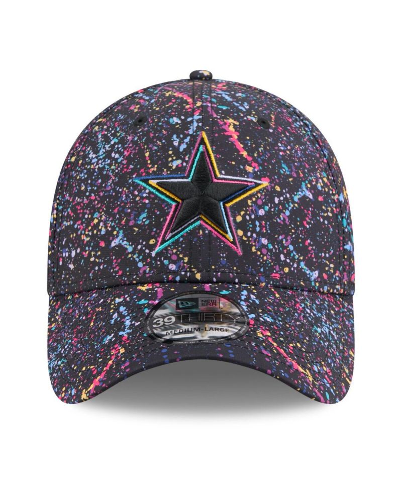 Men's Black Dallas Cowboys 2025 NFL Crucial Catch 39THIRTY Flex Hat
