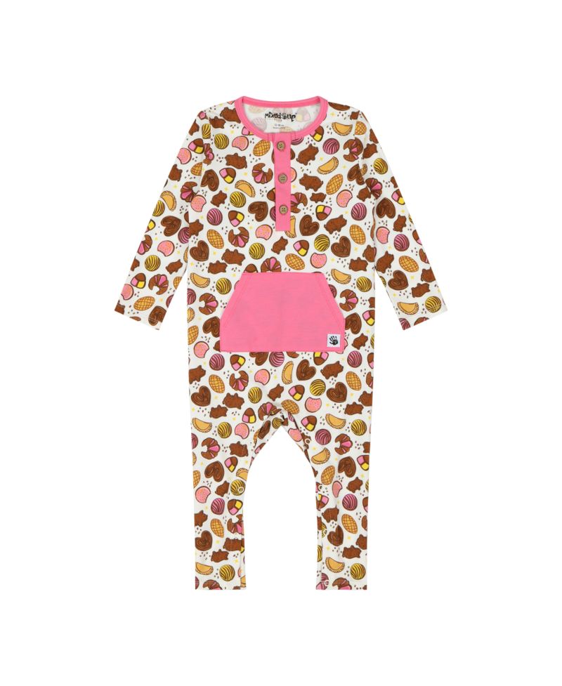 Baby Kangaroo Pocket Romper - Pan Dulce