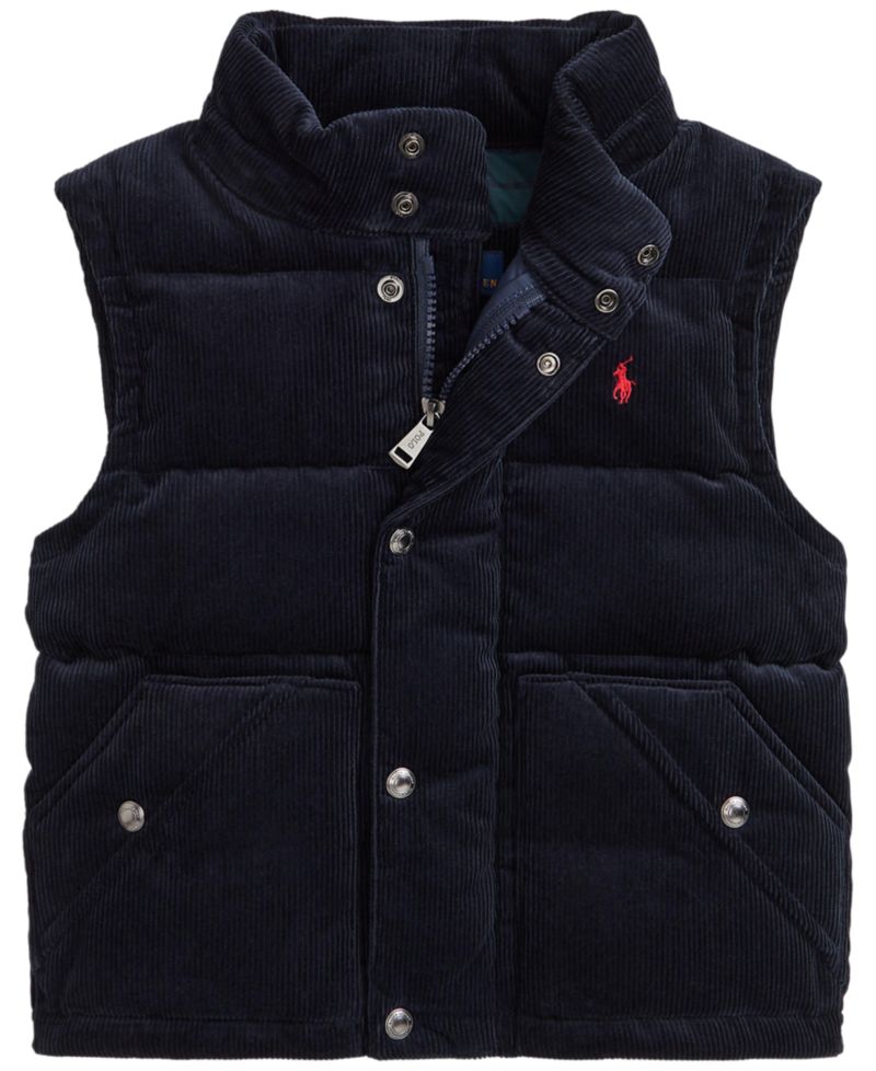 Boys' 2T-7 Convertible Corduroy Down Jacket