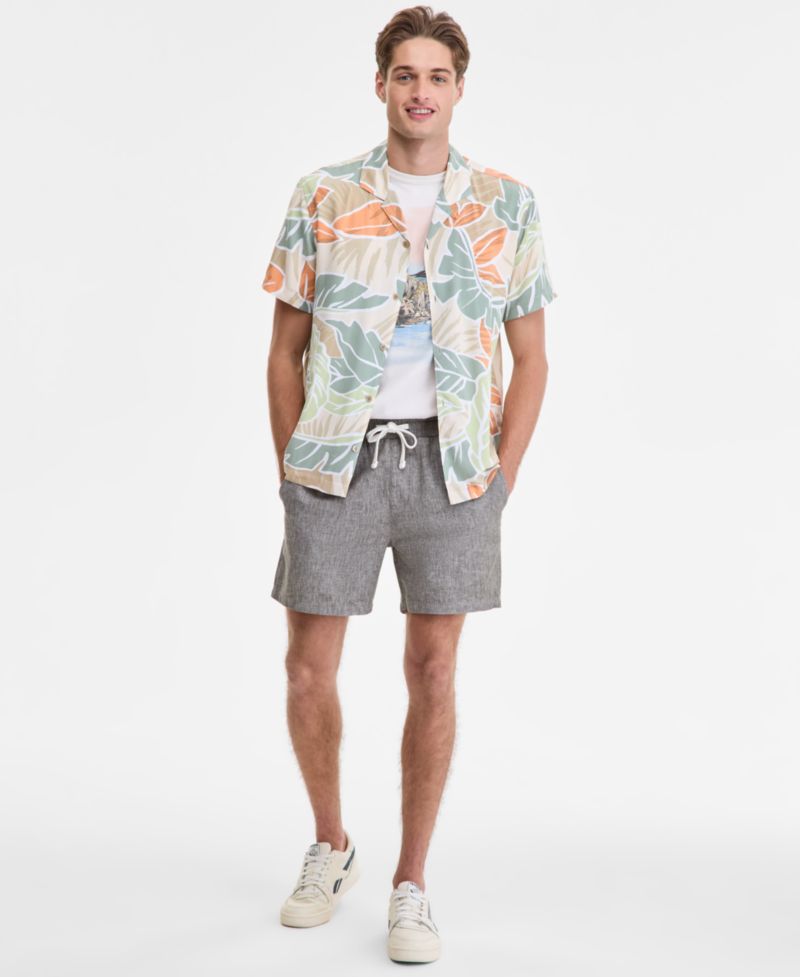Men's Chase Regular-Fit 6" Linen Blend Shorts