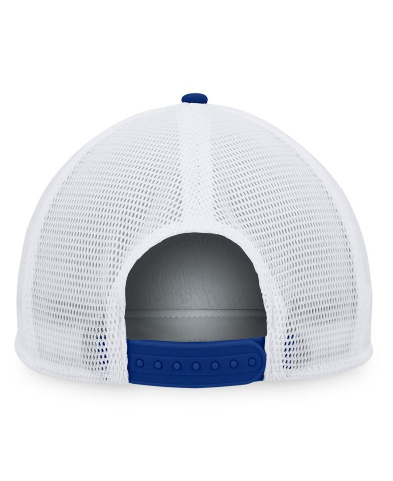Men's Blue/White Toronto Maple Leaf Foam Front Patch Trucker Snapback Hat