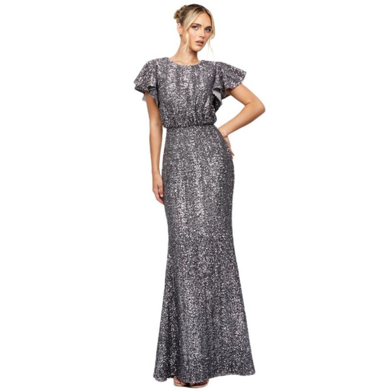 Women's Teresa Flutter Sleeve Gown