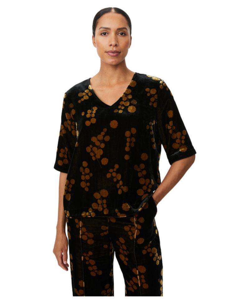 Women's Estela V-Neck Short Sleeve Blouse