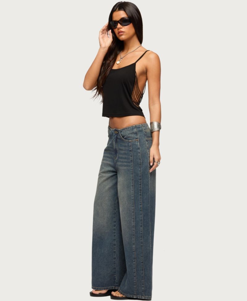 Women's Donia Cutout Beaded String Tank Top
