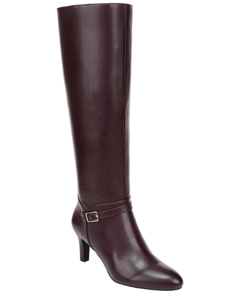 Women's Glenore Zip Wide Calf Tall Almond Toe Boots