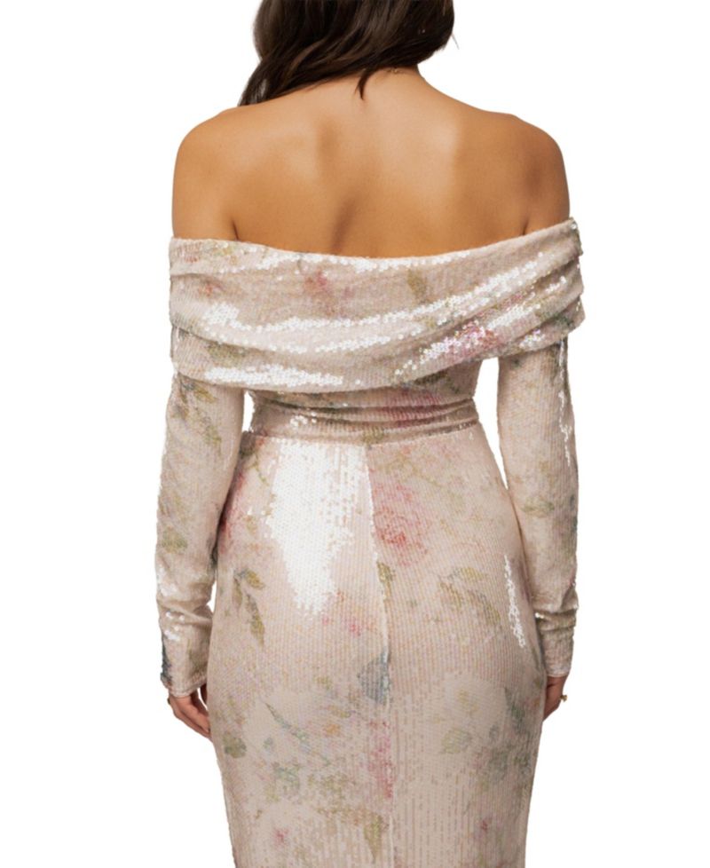 Women's Villa Nights Off-the-Shoulder Long-Sleeve Floral Bodysuit