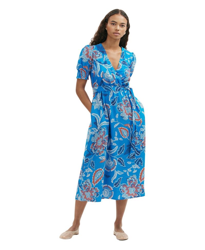 Women's Nicoleta Floral-Print Short-Sleeve Midi Dress