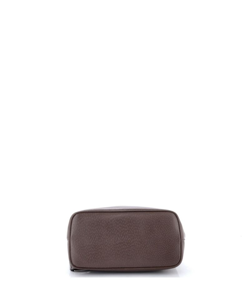 Small Ophidia Open Bucket Bag GG Coated Canvas with Leather