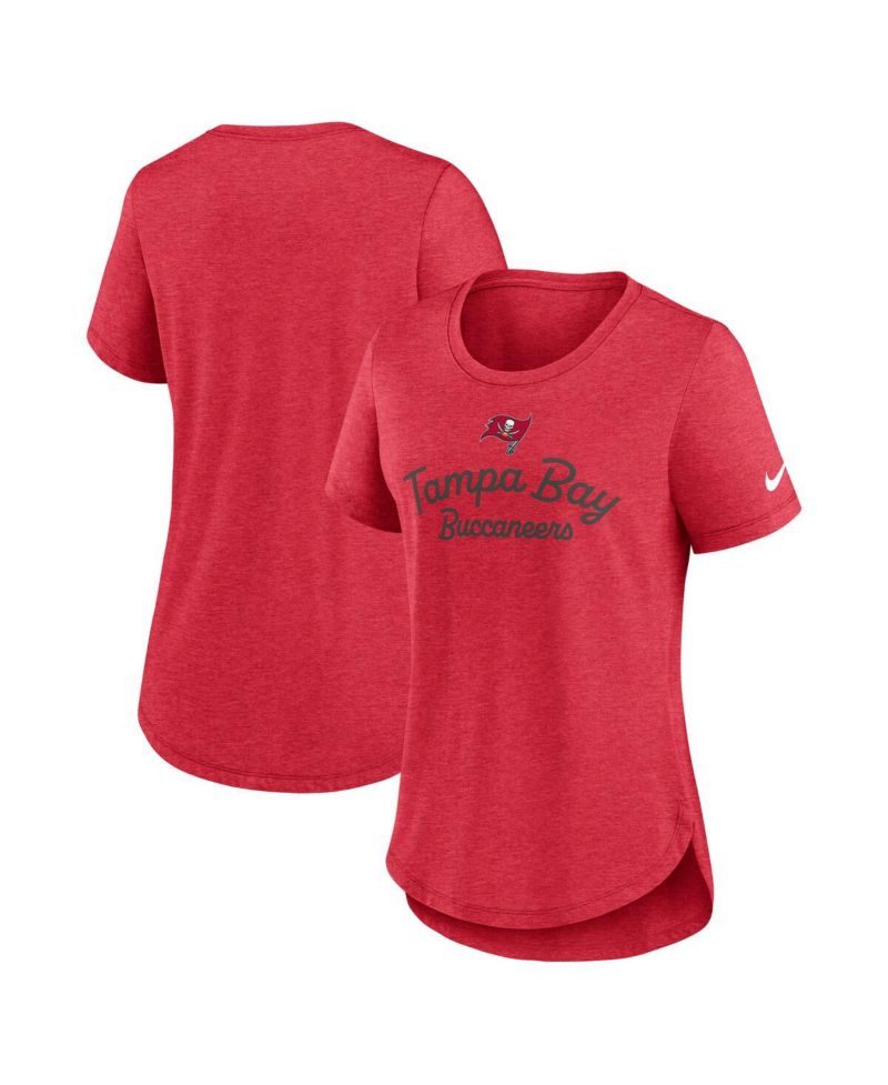 Women's Red Tampa Bay Buccaneers Script Tri-Blend T-Shirt