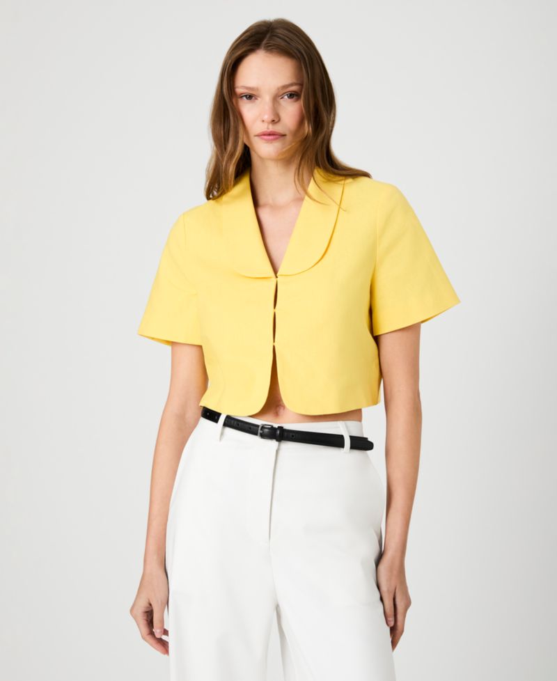 Women's Short-Sleeve Collared Top