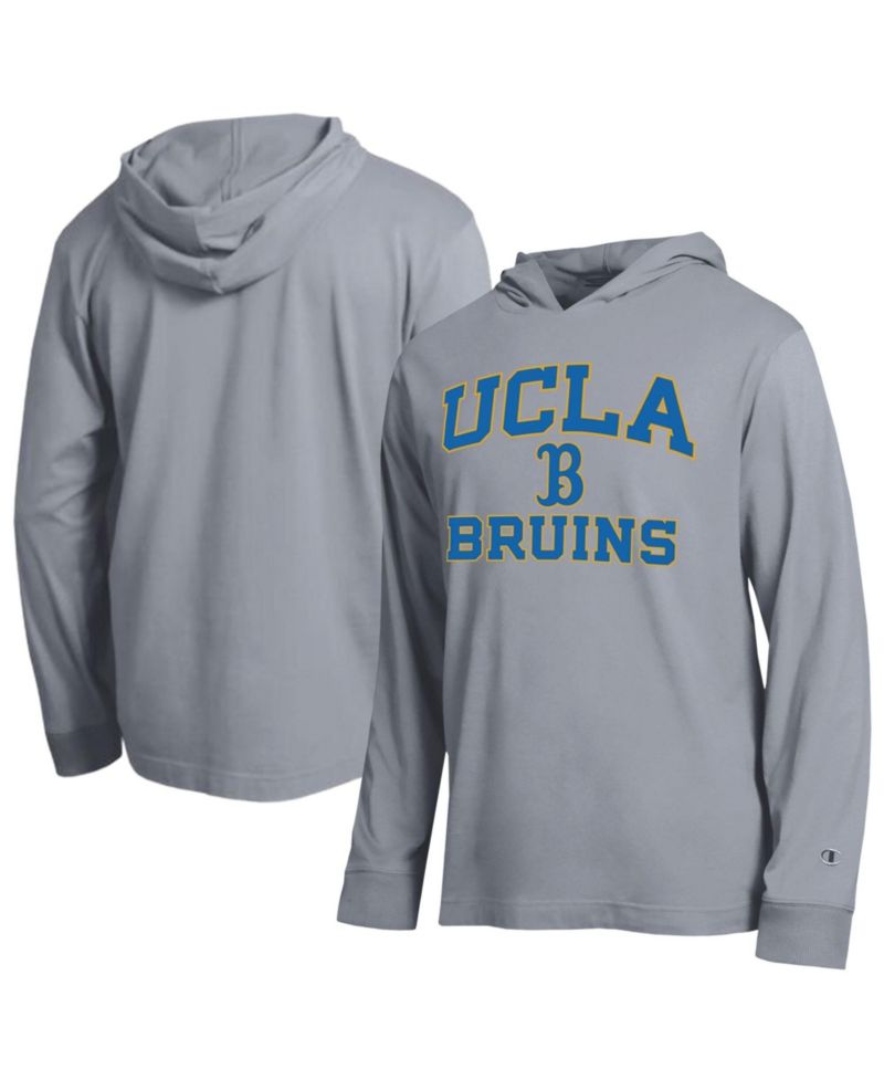 Men's Heather Gray UCLA Bruins High Motor All-Star Long Sleeve Hooded T-Shirt