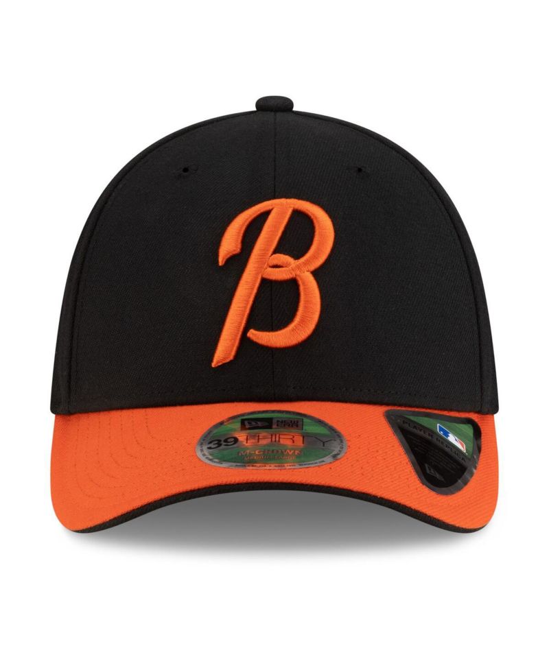 Men's Black/Orange Baltimore Orioles Player Replica 39THIRTY Flex Hat