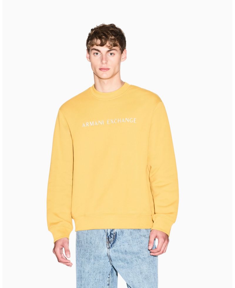 Men's Center Chest Graphic Fleece Crewneck Hoodie